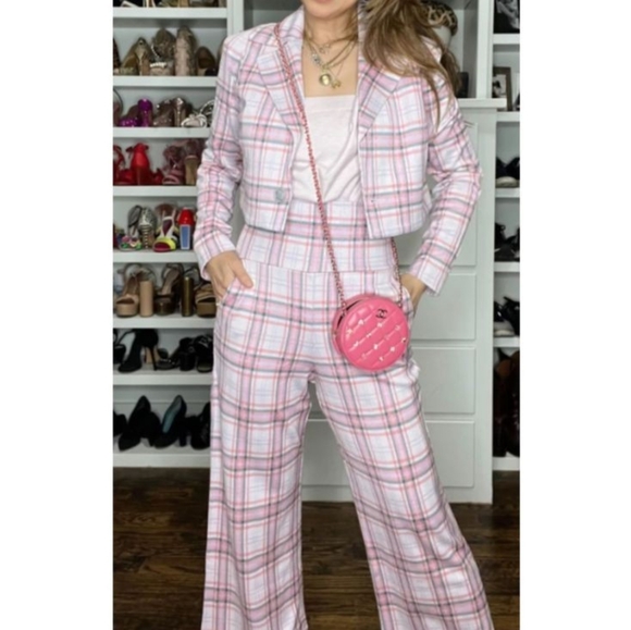CAbi Pink Plaid Pantsuit - Picture 3 of 7